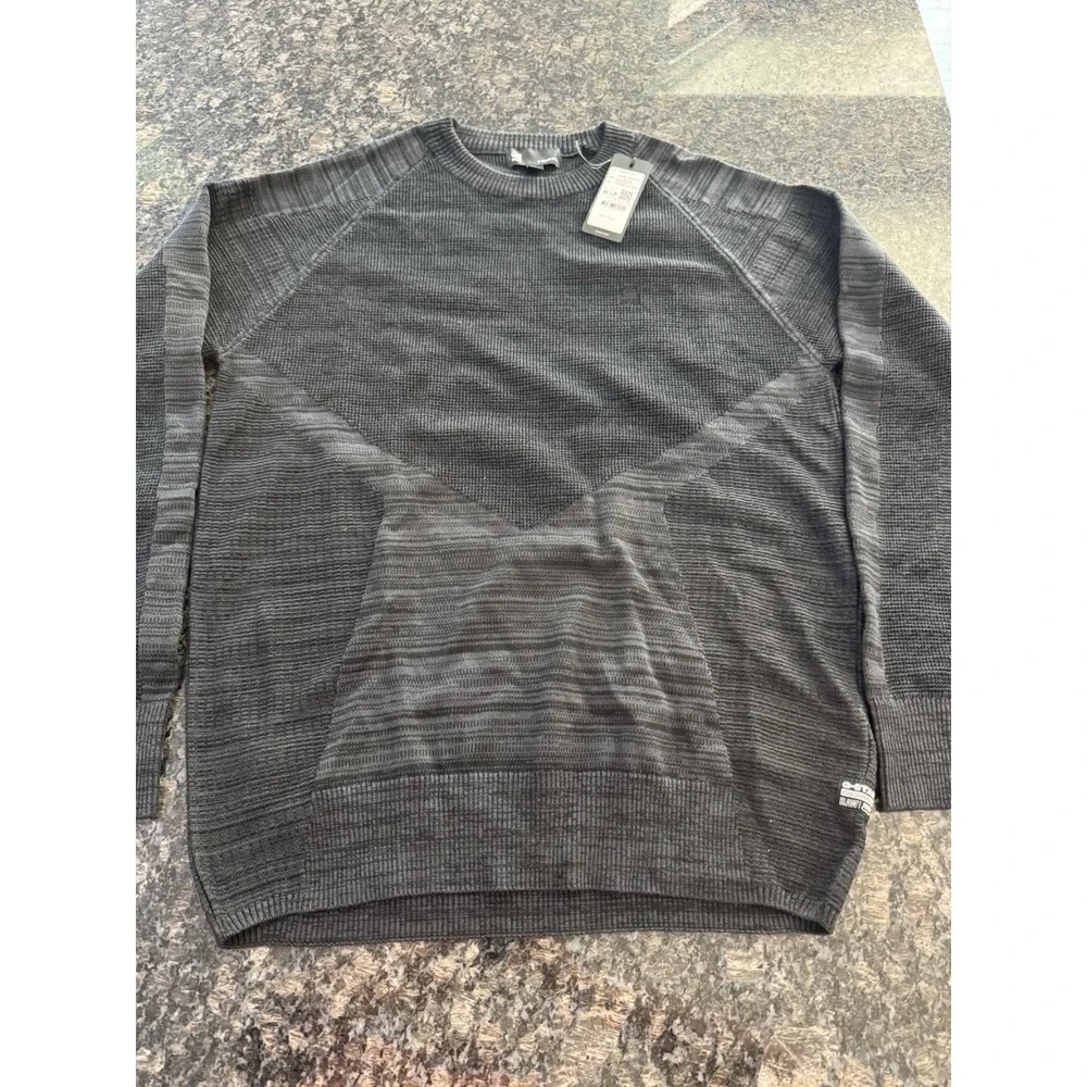 G star fusion Knit sweater Size Large Men's. NWT Black‎ Grey Hue